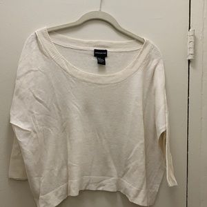 Central Park West cropped linen top